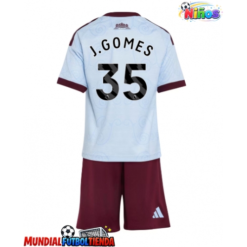 Camiseta Aston Villa Joao Gomes #35 Tercera Equipación Replica 2026-27 para niños mangas cortas (+ Pantalones cortos)